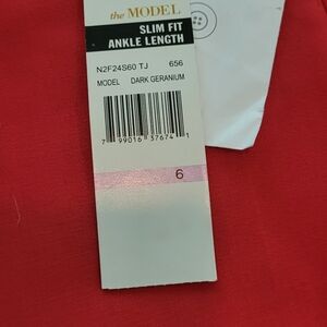 Laundry The Model Slim Fit Ankle Pant Size 6